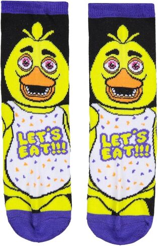 Bioworld Five Nights at Freddy's Kids Freddy and Chico Character Crew Socks زوجان (10-4) in Saudi Arabia