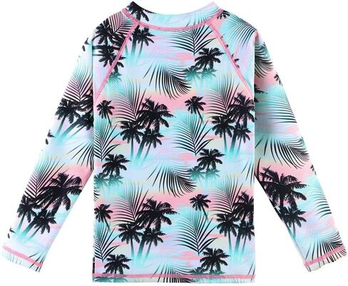 ملابس سباحة TFJH E للفتيات بأكمام طويلة من Rashguard أطقم ملابس شمسية للأشعة فوق البنفسجية 50+ قطعتين 3-12 سنة in Kuwait