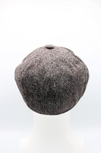 HATSQUARE Herringbone Wool Men's Newsboy Cap in Kuwait