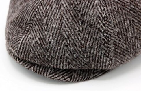 HATSQUARE Herringbone Wool Men's Newsboy Cap in Kuwait