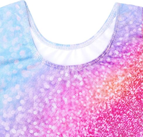 Belovance Gymnastics Leotards for Girls Dance Outfits Long Sleeves Tumbling Bodysuits Sparkly Rainbow Rhinestone Dancewear in Kuwait