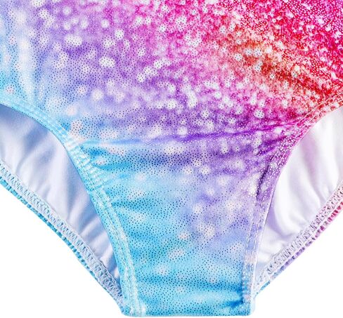 Belovance Gymnastics Leotards for Girls Dance Outfits Long Sleeves Tumbling Bodysuits Sparkly Rainbow Rhinestone Dancewear in Kuwait