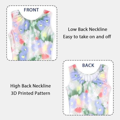 Belovance Gymnastics Leotards for Toddler Girls Dance Leotard Sparkly Rainbow Dinosaur Leopard Stars Biketard Quicky Dry in Kuwait