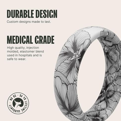 Groove Life Aspire Silicone Ring Breathable Rubber Wedding Rings for Women, Lifetime Coverage, Unique Design, Comfort Fit Ring in Kuwait