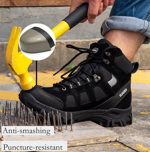 SUADEX Steel Toe Boots for Men Women Slip-Resistant Work Boots Composite Toe Safety Boots in Saudi Arabia