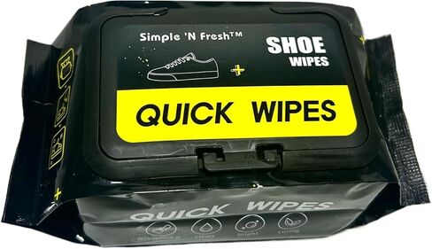 Simple 'N Fresh Shoe Wipes - 1 Pack 30pcs - Quick Wipes, Sneaker Wipes Travel Disposable Removes Dirt, Stains in Saudi Arabia