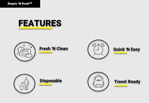 Simple 'N Fresh Shoe Wipes - 1 Pack 30pcs - Quick Wipes, Sneaker Wipes Travel Disposable Removes Dirt, Stains in Saudi Arabia