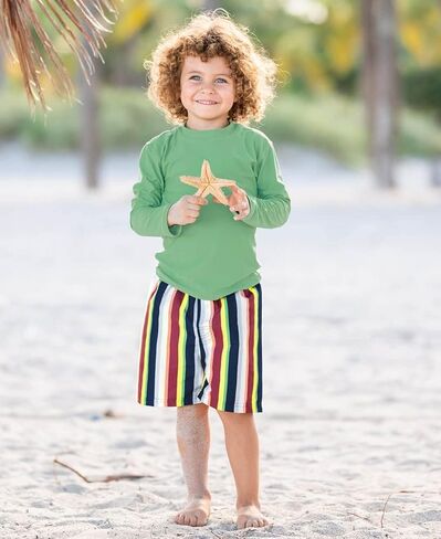 RUGGEDBUTTS® Boys Rainforest Long Sleeve Rash Guard - 3T in Kuwait