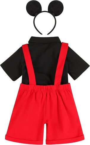 IBTOM CASTLE Gentleman First Birthday Cake Smash Outfits for Baby Boys Formal Suit Bowtie Bib Pants Ears Halloween Set in Saudi Arabia