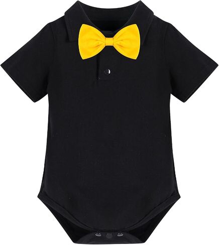 IBTOM CASTLE Gentleman First Birthday Cake Smash Outfits for Baby Boys Formal Suit Bowtie Bib Pants Ears Halloween Set in Saudi Arabia