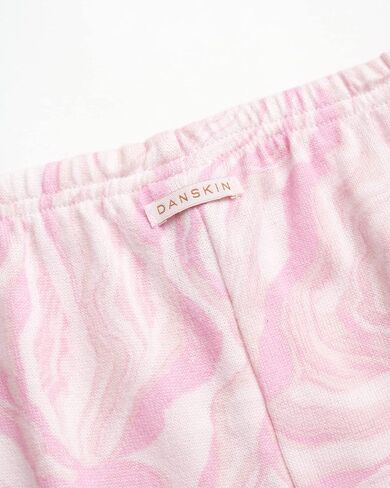Danskin Girls' Pajamas - 2 Piece Hacci Sleepwear Top and Leggings (Size: 6-12), Size 6, Light Marble Swirl in Saudi Arabia