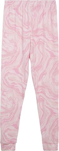 Danskin Girls' Pajamas - 2 Piece Hacci Sleepwear Top and Leggings (Size: 6-12), Size 6, Light Marble Swirl in Saudi Arabia