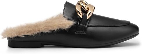 أحذية DREAM PAIRS Mules للنساء أحذية مسطحة مريحة سهلة الارتداء بمقدمة مغلقة أحذية بدون كعب مع سلسلة بدون ظهر للنساء in Kuwait