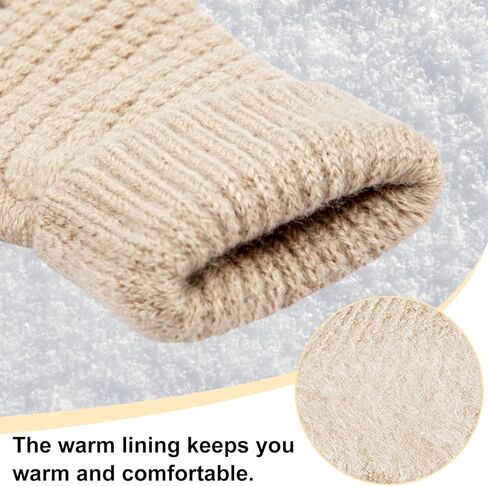 HRUTANE Womens Touch Screen Gloves Winter Warm Fleece Lined Gloves Elastic Cuff Texting Mittens Gifts 3 Pairs in Kuwait