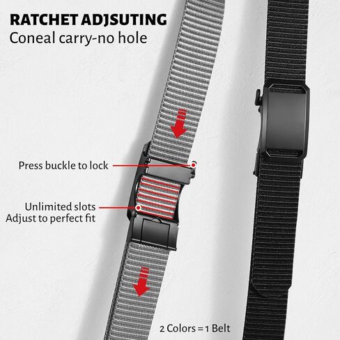 أحزمة سقاطة من النايلون من BELTROAD للرجال، أحزمة جولف للرجال للجينز الكاجوال، حزام تكتيكي قابل للتعديل للرجال مع إبزيم النقر in Kuwait