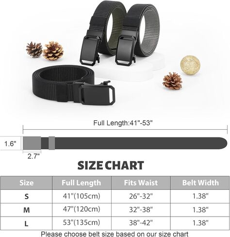 أحزمة سقاطة من النايلون من BELTROAD للرجال، أحزمة جولف للرجال للجينز الكاجوال، حزام تكتيكي قابل للتعديل للرجال مع إبزيم النقر in Kuwait