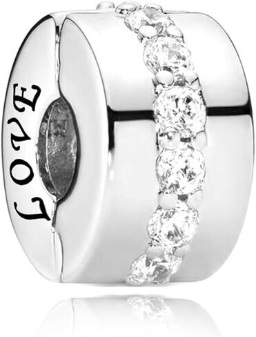 MiniJewelry النساء الفتيات مشرقة الأناقة مسار كليب سحر لأساور القلائد المعلقات زركون فاصل سحر أحجار الميلاد عيد الميلاد in Kuwait
