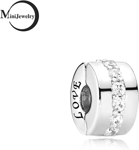 MiniJewelry النساء الفتيات مشرقة الأناقة مسار كليب سحر لأساور القلائد المعلقات زركون فاصل سحر أحجار الميلاد عيد الميلاد in Kuwait