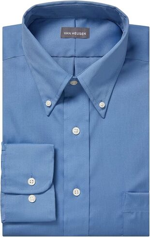 Van Heusen Men's Dress Shirt Regular Fit Non Iron Solid in Saudi Arabia