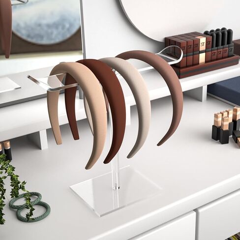 يوديفينيت منظم حامل عصابة راس من الاكريليك، حامل عرض شفاف لعرض شريط الرأس، منظم اكسسوارات الشعر للفتيات المراهقات والنساء، رف تخزين للمجوهرات ومشابك الشعر والاساور الحلقية in Kuwait