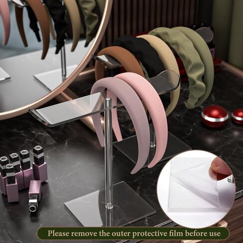 يوديفينيت منظم حامل عصابة راس من الاكريليك، حامل عرض شفاف لعرض شريط الرأس، منظم اكسسوارات الشعر للفتيات المراهقات والنساء، رف تخزين للمجوهرات ومشابك الشعر والاساور الحلقية in Kuwait