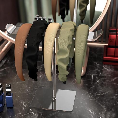 يوديفينيت منظم حامل عصابة راس من الاكريليك، حامل عرض شفاف لعرض شريط الرأس، منظم اكسسوارات الشعر للفتيات المراهقات والنساء، رف تخزين للمجوهرات ومشابك الشعر والاساور الحلقية in Kuwait