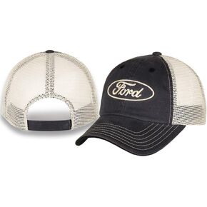 Checkered Flag Ford Mesh Trucker Unstructured Adjustable Gray Hat/Cap in Saudi Arabia
