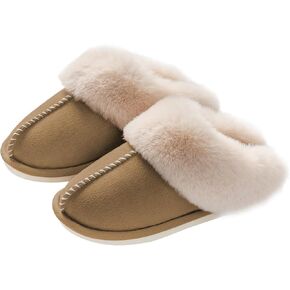 SOSUSHOE Womens Slippers Memory Foam Slippers Fluffy Slippers Warm Soft House Slippers for Women Non-Slip Indoor Outdoor