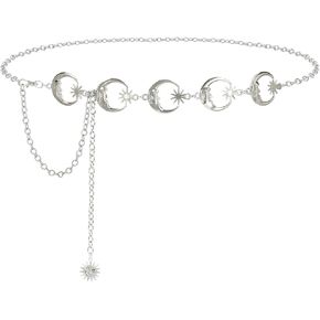 SUOSDEY Metal Chain Belt Women Belly Waist Chain Fashion Body Link Belts