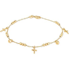 Barzel 18K Gold Plated Cross Anklet For Women (Made In Brazil) in Kuwait
