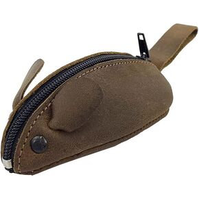 Hide & Drink, Rustic Leather Mouse Coin Purse, Change Pouch, Handmade Includes 101 Year Warranty (Bourbon Brown) in Kuwait