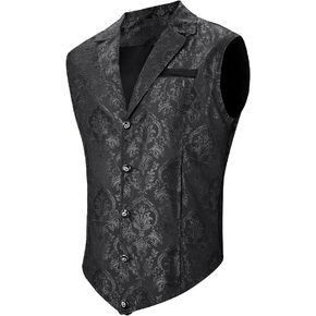 Century Star Mens Victorian Suit Vest Steampunk Gothic Corset Tuxedo Formal Waistcoat Renaissance Medieval Pirate Vests in Saudi Arabia