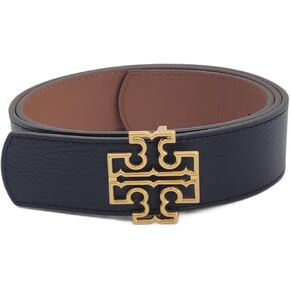 Tory Burch 141742 Britten Logo Black/Classic Tan With Gold Hardware 1.5 Inch Width Reversible Women's Belt in Saudi Arabia
