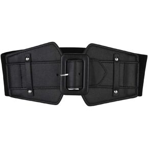 CHIC DIARY Waist Belt Women's Thick Stretchy Retro Chunky Buckle Belts Wide Leather Cinch Belts For Jeans Dresses Pants