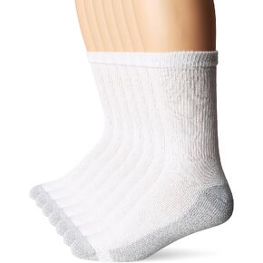 Hanes Men's Freshiq Cushion Crew Socks 6-Pack , White, 10-13 (Shoe Size: 6-12) in Saudi Arabia