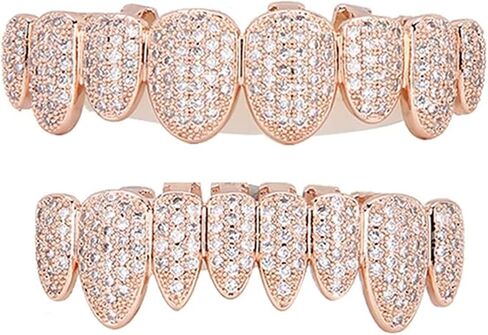 YUYTE Grillz Teeth Row Gold For Men Silver Kids Jewelry Hip Hop Halloween Party Gift in Saudi Arabia