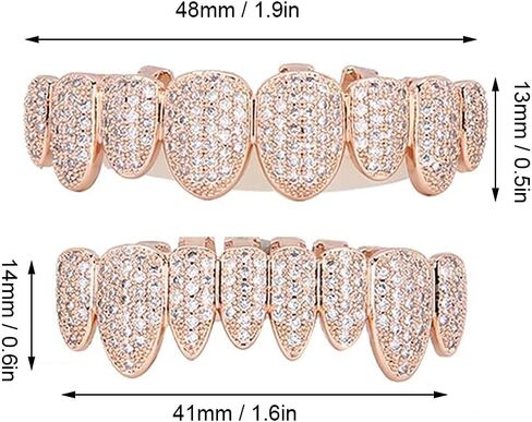 YUYTE Grillz Teeth Row Gold For Men Silver Kids Jewelry Hip Hop Halloween Party Gift in Saudi Arabia