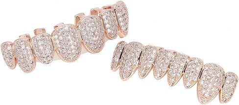 YUYTE Grillz Teeth Row Gold For Men Silver Kids Jewelry Hip Hop Halloween Party Gift in Saudi Arabia