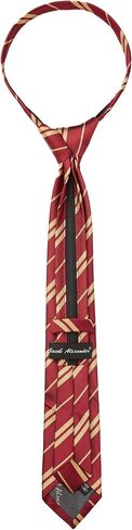 Jacob Alexander Woven Double Stripe Boys' 14 inch Zipper Neck Tie in Saudi Arabia
