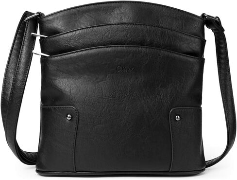 CLUCI Crossbody Bags for Women Leather Purse Travel Vacation Triple Pockets Vintage Handbags Shoulder Bags in Kuwait