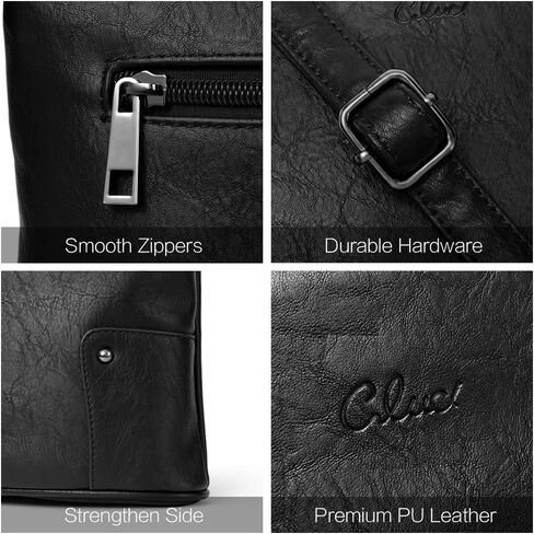 CLUCI Crossbody Bags for Women Leather Purse Travel Vacation Triple Pockets Vintage Handbags Shoulder Bags in Kuwait
