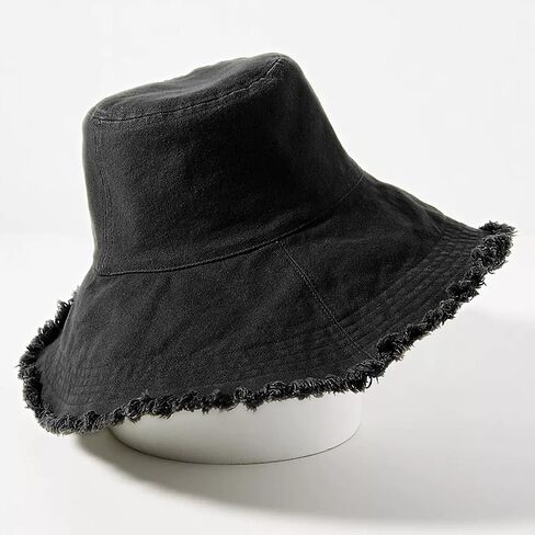 HZEYN Bucket Hats for Women Wide Brim Summer Travel Packable Cotton Bucket Beach Sun Hat UPF 50+ in Kuwait