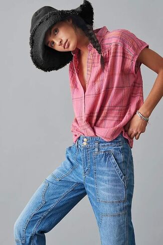 HZEYN Bucket Hats for Women Wide Brim Summer Travel Packable Cotton Bucket Beach Sun Hat UPF 50+ in Kuwait