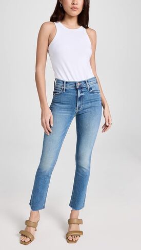 MOTHER Women's Mid Rise Dazzler Ankle Fray Jeans in Saudi Arabia