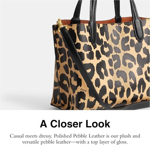 حقيبة يد من Coach Print Willow مقاس 24، جلد الفهد، مقاس واحد in Kuwait