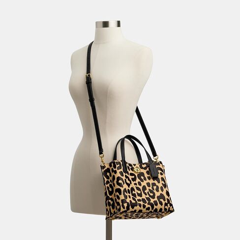 حقيبة يد من Coach Print Willow مقاس 24، جلد الفهد، مقاس واحد in Kuwait