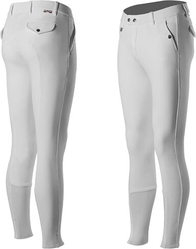 HORZE Mens Grand Prix Silicone Knee Patch Breeches for English Riding in Kuwait