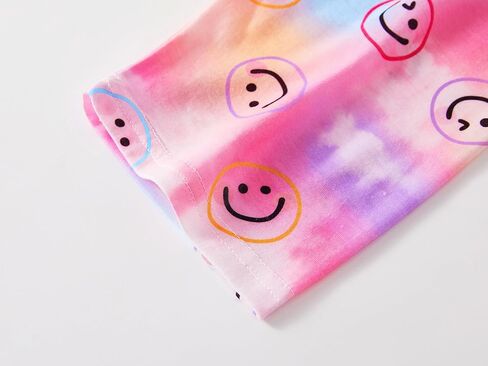 Beezizac Pajamas for Girls 100% Polyester Tie dye Sleepover Long Sleeve PJ Set Size 6-18 in Saudi Arabia