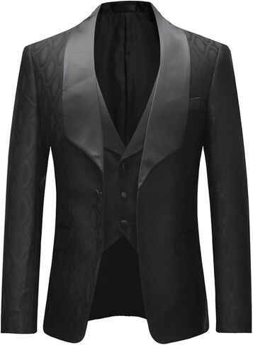 بدلة زفاف رجالي من Boyland مكونة من 3 قطع من البدلات الرسمية بزر واحد وشال وطية صدر السترة in Kuwait