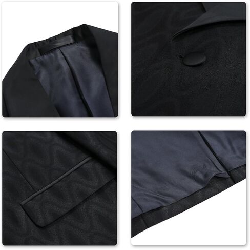 بدلة زفاف رجالي من Boyland مكونة من 3 قطع من البدلات الرسمية بزر واحد وشال وطية صدر السترة in Kuwait